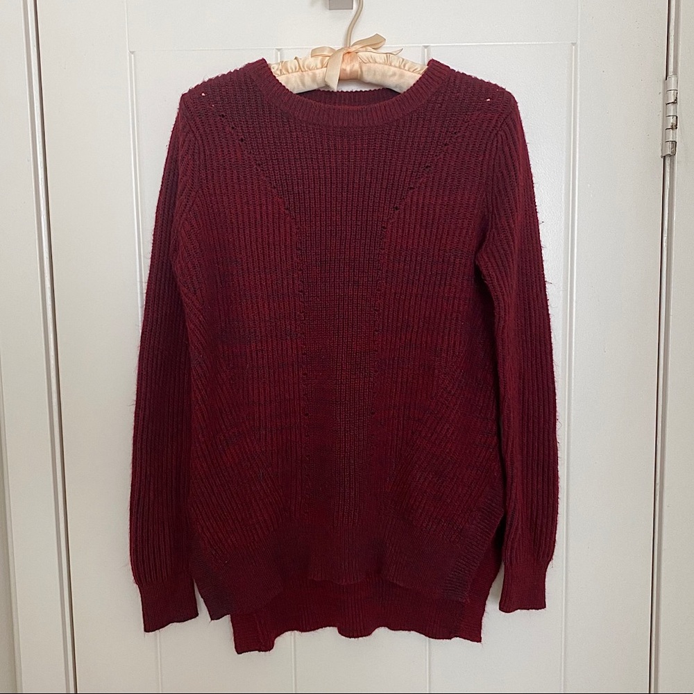 Super soft oversized pullover sweater — brick red